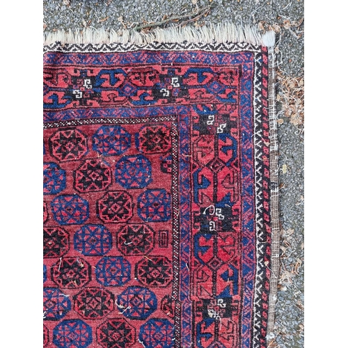 1010 - A Turkoman rug, 206 x 110cm.