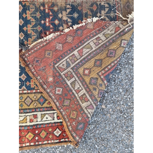 1017 - A Persian runner, having repeated central field, with geometric borders, 297 x 98cm. ... 