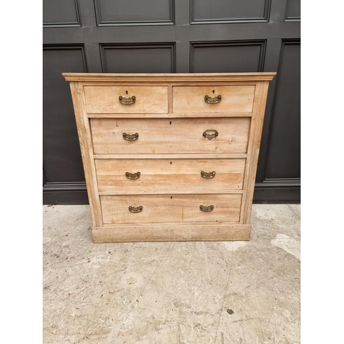 1030 - A late 19th century satin walnut chest of drawers, 103.5cm wide. 