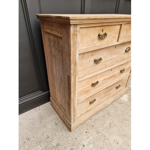 1030 - A late 19th century satin walnut chest of drawers, 103.5cm wide. 