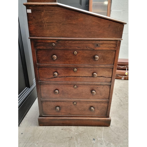 1045 - An early 20th century rosewood Davenport, 51cm wide. 