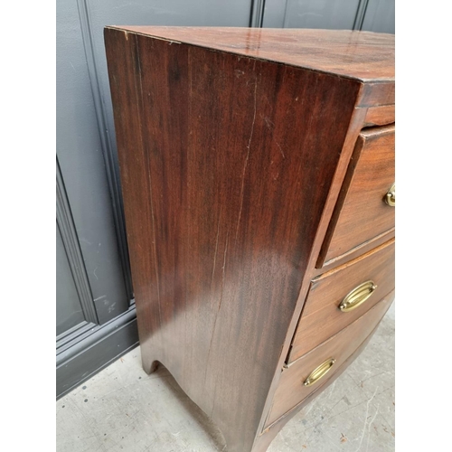 1061 - A Regency mahogany bowfront chest of drawers, 91cm wide.  