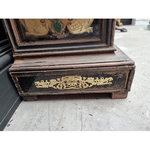 1071 - A small unusual 19th century reverse glass painted open side cabinet, 82 x 53cm, (s.d.).... 