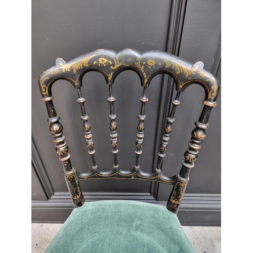 1088 - A 19th century ebonized side chair.