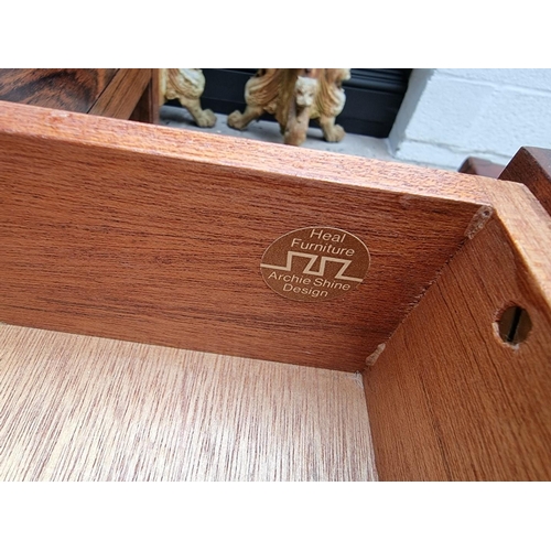 1089 - A mid-century rosewood side table, 152.5cm wide.