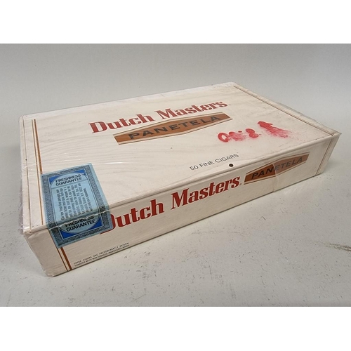 210 - A box of 50 Dutch Masters 'Panatella' cigars, partially selaed.