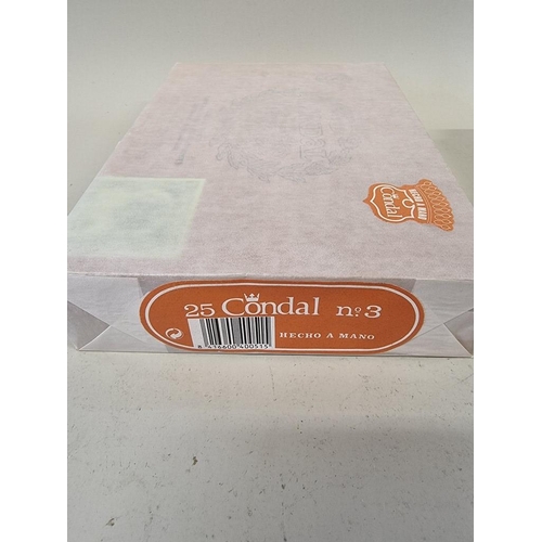 216 - A sealed box of 25 Condal No.3 'Hecho a Mano' cigars.