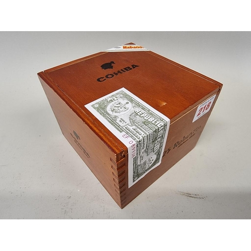 218 - A sealed box of 25 Cohiba 'Robustos' cigars.