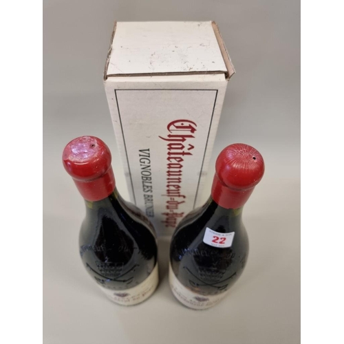 22 - Two 150cl magnum bottles of Chateauneuf-du-Pape, Les Galeans, 1995, Brunier Freres, one in oc. (2)... 