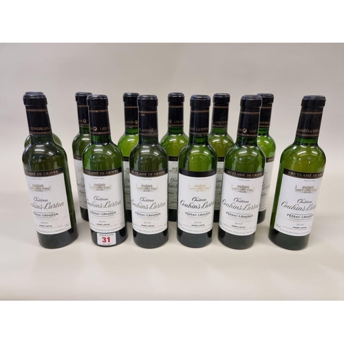 30 - Twelve 37.5cl bottles of Chateau de Fieuzal Blanc, 2000, Pessac-Leognan. (12)