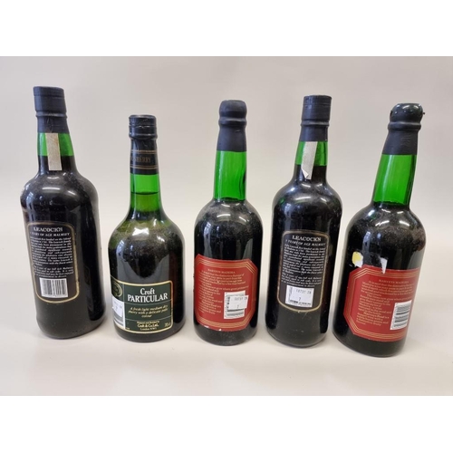 48 - Four bottles of Madeira; together with a 70cl bottle of Croft Amontillado sherry. (5)... 