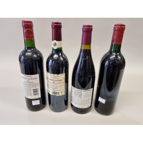 53 - Four 75cl bottles of French red wine, to include Chateau Duhart-Milon, Pauillac 1986, Dom. Barons de... 