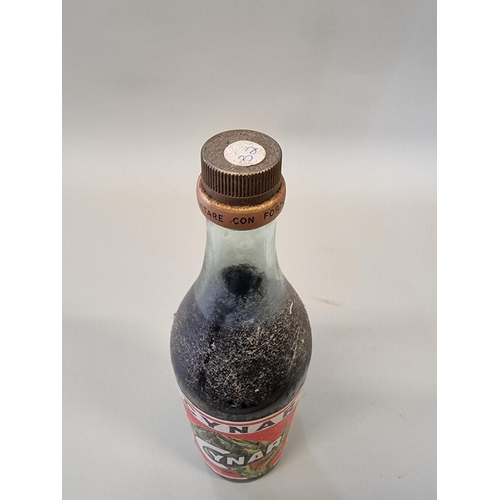 65 - A 1 litre bottle of Cynar artichoke liqueur, 1960s bottling.