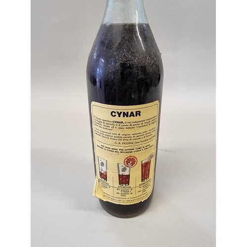 65 - A 1 litre bottle of Cynar artichoke liqueur, 1960s bottling.