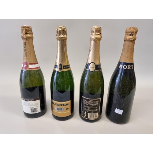 70 - Three 75cl bottles of NV champagne, to include: Moet & Chandon; together with another bottle of ... 