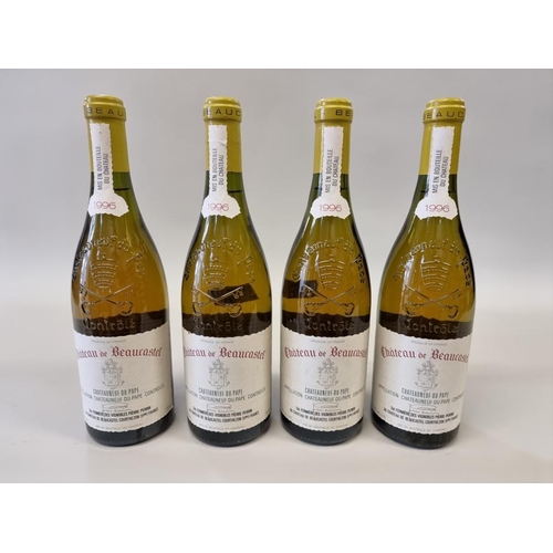 75 - Four 75cl bottles of Chateauneuf du Pape Blanc, 1996, Chateau de Beaucastel. (4)