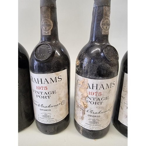 77 - Six bottles of Graham's 1975 vintage port, (one lacking label). (6)