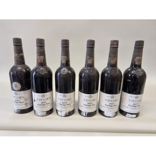 78 - Six 75cl bottles of Taylor's 1977 vintage port. (6)