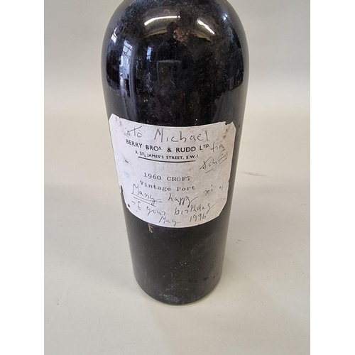 87 - A 75cl bottle of Croft 1960 vintage port, Berry Bros & Rudd.