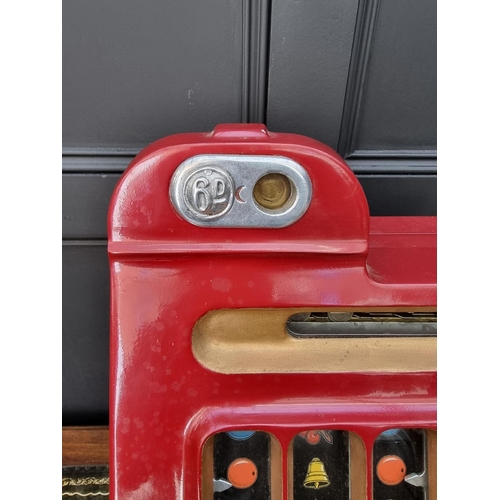 A vintage Bell's 'Golden Nugget' one arm bandit arcade machine