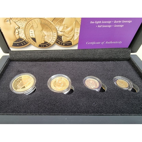 255 - Coins: a Tristan Da Cunha '2023 King Charles III Greatest Monarchs Gold Sovereign Prestige Set', com... 