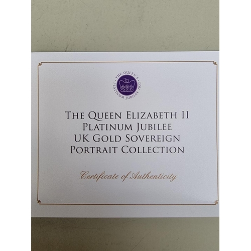 266 - Coins: 'The Queen Elizabeth II Platinum Jubilee UK Gold Sovereign Portrait Collection', comprising: ... 