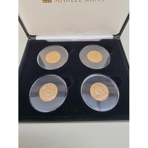 267 - Coins: a Jubilee Mint 'The Queen Victoria Gold Sovereign Collection', comprising: four sovereigns da... 