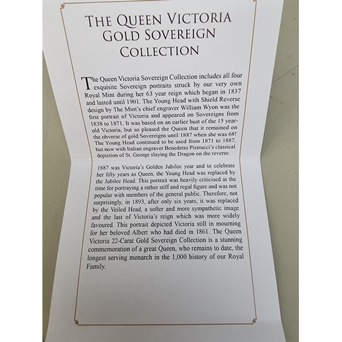 267 - Coins: a Jubilee Mint 'The Queen Victoria Gold Sovereign Collection', comprising: four sovereigns da... 