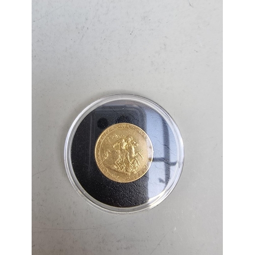 292 - Coins: 'The King George III 1817 22-Carat Solid Gold Sovereign' with CoA and box.