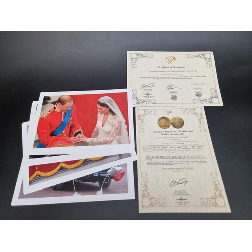 299 - Coins: a 2021 Gibraltar 'Catherine and William 10th Wedding Anniversary' 22 carat gold sovereign, wi... 