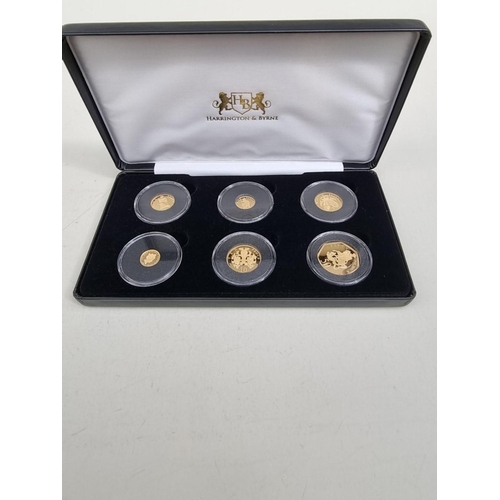 312 - Coins: a 2012 Tristan Da Cunha '50th Anniversary of Decimalisation', 24ct gold proof six coin collec... 