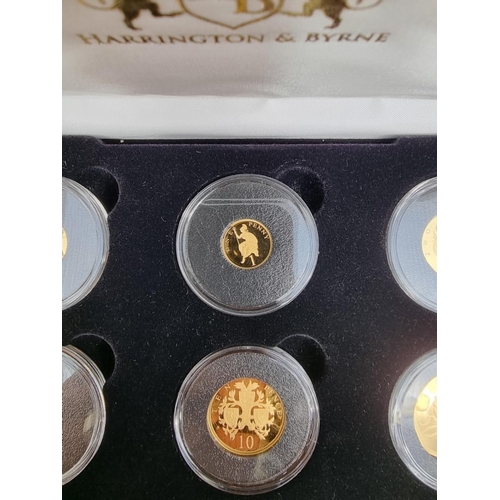 312 - Coins: a 2012 Tristan Da Cunha '50th Anniversary of Decimalisation', 24ct gold proof six coin collec... 