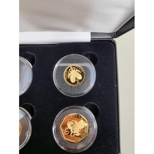 312 - Coins: a 2012 Tristan Da Cunha '50th Anniversary of Decimalisation', 24ct gold proof six coin collec... 