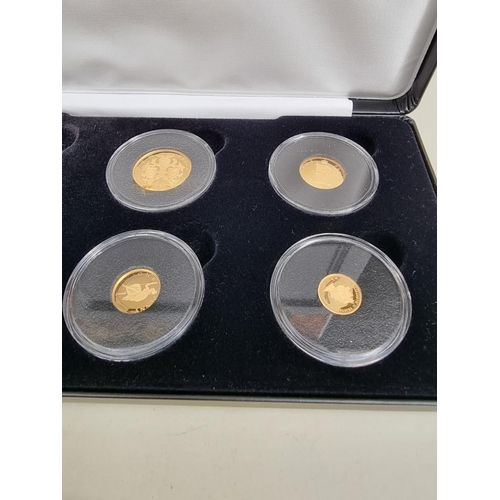 313 - Coins: a 2021 Tristan Da Cunha 'The 50th Anniversary of Decimalisation Pure 24ct Gold Proof Coin Col... 