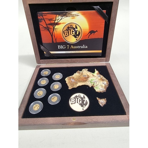 314 - Coins: a 2020 'Big 7 Australia' gold coin collection comprising: seven proof 24ct gold 0.5g 2.5 doll... 