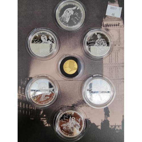 318 - Coins: a 2020 Alderney 'VE Day 75th Anniversary Words That Won The War' layered silver proof coin co... 