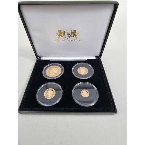 320 - Coins: a Tristan Da Cunha '2020 Laurel gold proof Fractional four Coin Collection', comprising: 22ct... 