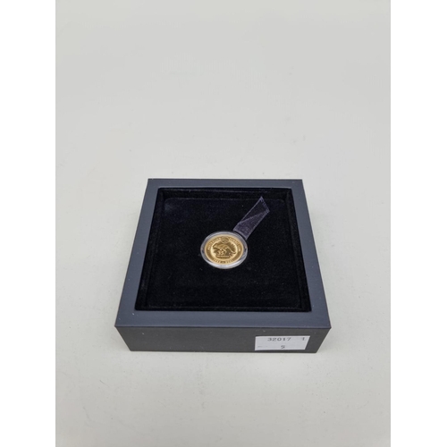 331 - Coins: a Perth Mint 2021 'Australian Kangaroo Nugget 35th Anniversary', 1/4oz 24ct gold limited edit... 