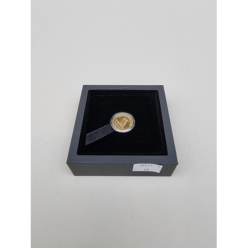 333 - Coins: an Australian Perth Mint '2021 Kookaburra' 1/4oz 24ct gold proof coin, with CoA and box.... 