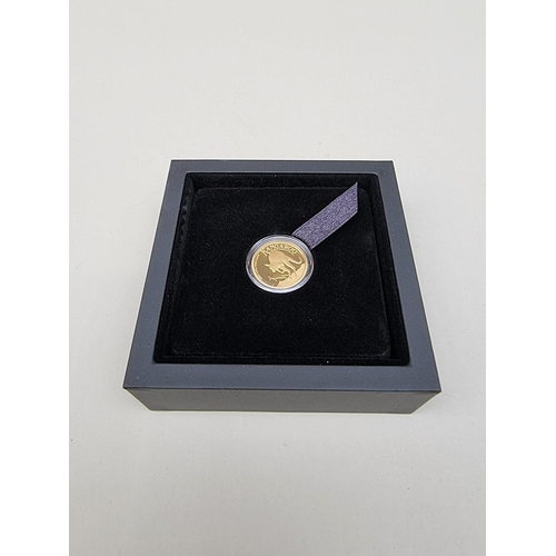 335 - Coins: an Australian Perth Mint '2022 Kangaroo' 1/4oz 24ct gold proof coin, with CoA and box.... 