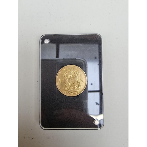 356 - Coins: an William IV 1822 gold sovereign, graded as very fine, with CoA and box.