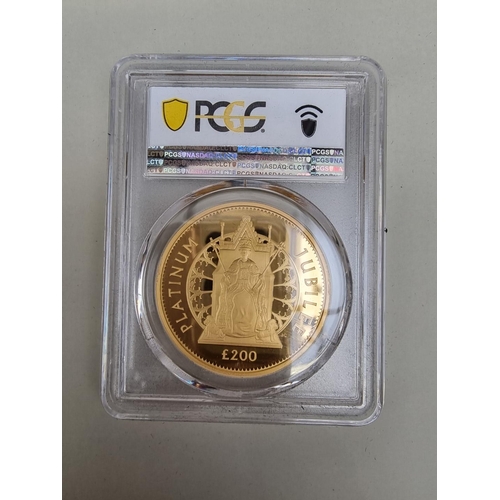 358 - Coins: a 2022 Alderney 'The Queen's Platinum Jubilee' 2oz .999.9 (24ct) fine gold proof limited edit... 