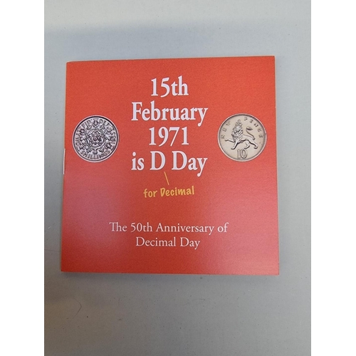 367 - Coins: a Royal Mint 2021 'The 50th Anniversary of Decimal Day' 50p gold proof piedfort coin, in 22ct... 