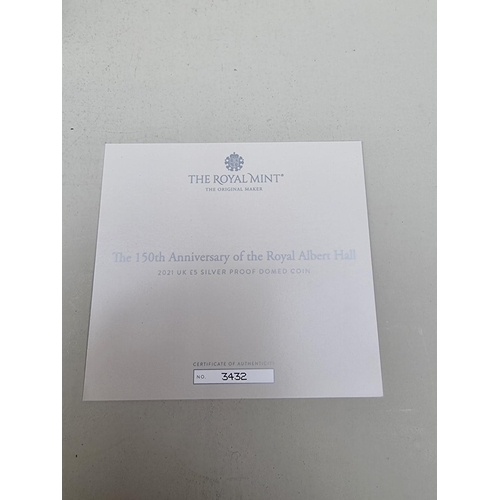 373 - Coins: a 2021 Royal Mint 'The 150th Anniversary of the Royal Albert Hall' silver proof limited editi... 