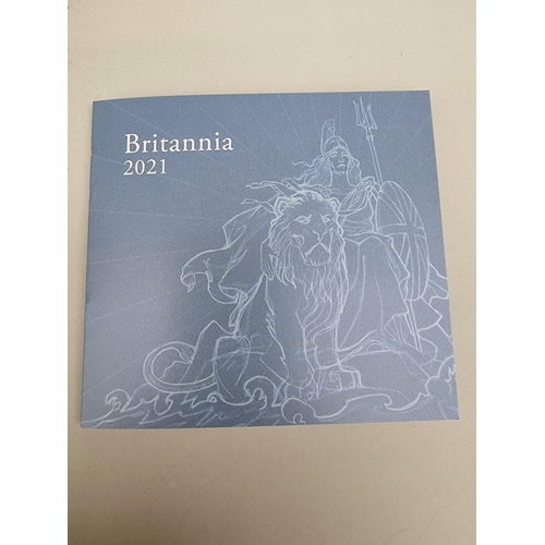 374 - Coins: a 2021 Royal Mint 'The Britannia' 5oz silver proof limited edition coin, with CoA numbered 23... 