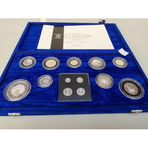 378 - Coins: a 2000 Royal Mint 'The United Kingdom Millennium Silver Collection', containing thirteen silv... 