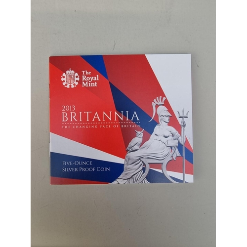 379 - Coins: a 2013 Royal Mint Britannia First release PF 69 Ultra Cameo 'The Changing Face of Britain' 5o... 