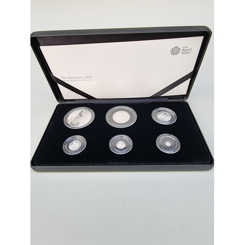 381 - Coins: a 2020 Royal Mint 'The Britannia' UK silver proof six coin set, with CoA numbered 936/1000 an... 