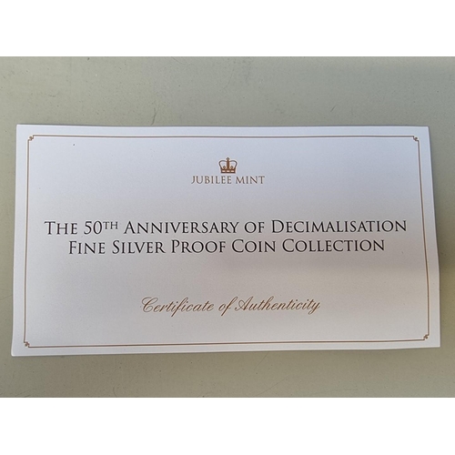 382 - Coins: a 2021 Tristan Da Cunha 'The 50th Anniversary of Decimalisation' .999 fine silver proof six c... 