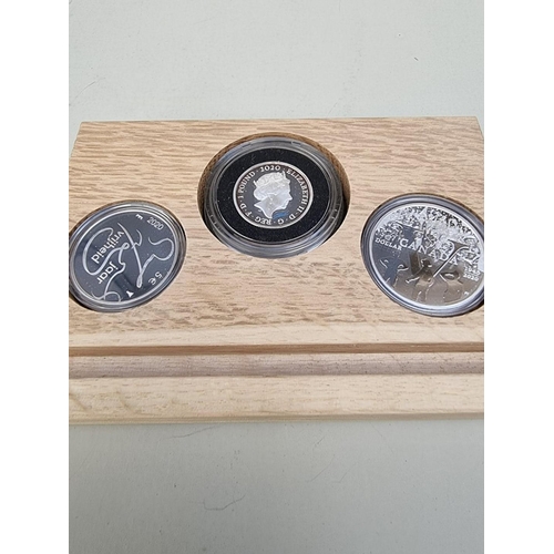 384 - Coins: a 2020 Royal Dutch Mint 'Europe Remembers 75th Anniversary of VE Day' silver three coin set, ... 